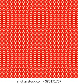 Seamless pattern with symmetric geometric ornament. Polygons red white abstract background. Geometrical figures abstract. Abstract repeated wallpaper. Vector illustration