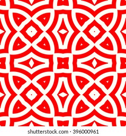 Seamless pattern with symmetric geometric ornament. Ornamental mosaic texture. Kaleidoscope abstract background. Vector illustration