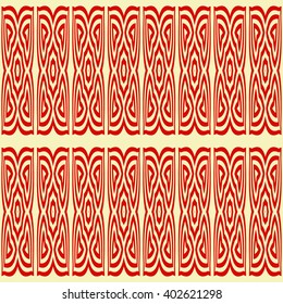 Seamless pattern with symmetric geometric ornament. Ornamental mosaic texture. Kaleidoscope abstract background. Vector illustration