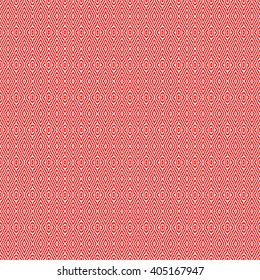 Seamless pattern with symmetric geometric ornament. Red white circles abstract background. Abstract repeated spheres and lines wallpaper. Vector illustration