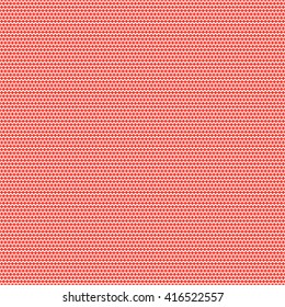 Seamless pattern with symmetric geometric ornament. Zigzag striped red white abstract background. Curved lines abstract repeated wallpaper. Vector illustration