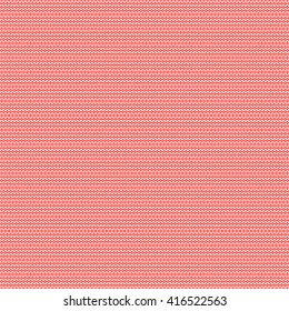 Seamless pattern with symmetric geometric ornament. Zigzag striped red white abstract background. Curved lines abstract repeated wallpaper. Vector illustration