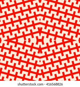 Seamless pattern with symmetric geometric ornament. Ethnic abstract background. Abstract repeated wallpaper. Vector illustration