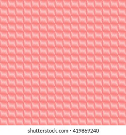Seamless pattern with symmetric geometric ornament. Red white sharp lines abstract background. 3d optical illusion effect wallpaper. Vector illustration