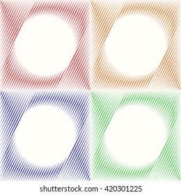Seamless pattern with symmetric geometric ornament. Color sharp lines stylized lights abstract background. 3d optical illusion effect wallpaper. Vector illustration