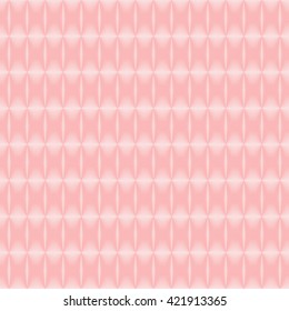 Seamless pattern with symmetric geometric ornament. Bright red white sharp lines abstract background. 3d optical faux effect wallpaper. Vector illustration