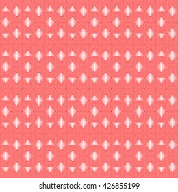 Seamless pattern with symmetric geometric ornament. Repeating breaking red lines abstract background. Abstract repeated stylized squares wallpaper. Vector illustration