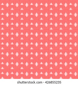 Seamless pattern with symmetric geometric ornament. Repeating breaking red lines abstract background. Abstract repeated stylized squares wallpaper. Vector illustration