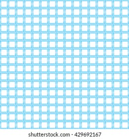 Seamless pattern with symmetric geometric ornament. Blue sharp lines abstract background. Optical illusion effect grill wallpaper. Vector illustration.
