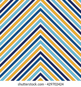 Seamless pattern with symmetric geometric ornament. Zigzag bright ethnic abstract background. Chevron abstract repeated wallpaper. Vector illustration