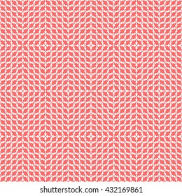 Seamless pattern with symmetric geometric ornament. Red curve abstract background. Ornament picture wallpaper. Vector illustration