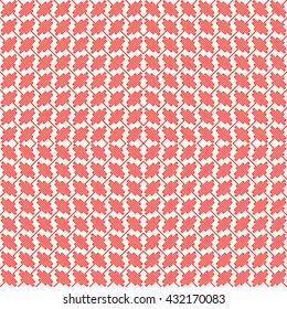 Seamless pattern with symmetric geometric ornament. Red curve abstract background. Ornament picture wallpaper. Vector illustration