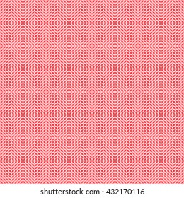 Seamless pattern with symmetric geometric ornament. Red curve abstract background. Ornament picture wallpaper. Vector illustration