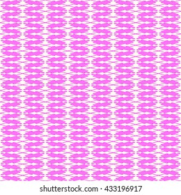 Seamless pattern with symmetric geometric ornament. Pink curve abstract background. Ornament picture wallpaper. Vector illustration