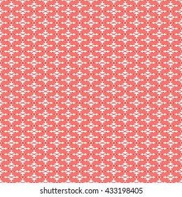 Seamless pattern with symmetric geometric ornament. Red curve abstract background. Ornament picture wallpaper. Vector illustration