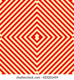 Seamless pattern with symmetric geometric ornament. Red lines abstract background. Ornament picture wallpaper. Vector illustration