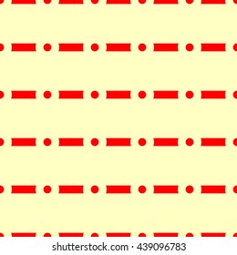 Seamless pattern with symmetric geometric ornament. Color strokes and dots abstract background. Repeated blocks wallpaper. Vector illustration