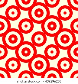 Seamless pattern with symmetric geometric ornament. Ripples abstract background. Repeated circles wallpaper. Vector illustration