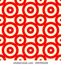 Seamless pattern with symmetric geometric ornament. Ripples abstract background. Repeated circles wallpaper. Vector illustration