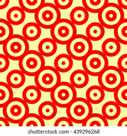 Seamless pattern with symmetric geometric ornament. Ripples abstract background. Repeated circles wallpaper. Vector illustration