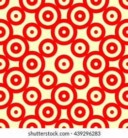 Seamless pattern with symmetric geometric ornament. Ripples abstract background. Repeated circles wallpaper. Vector illustration