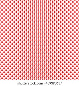 Seamless pattern with symmetric geometric ornament. Grill abstract background. Repeated circles wallpaper. Vector illustration