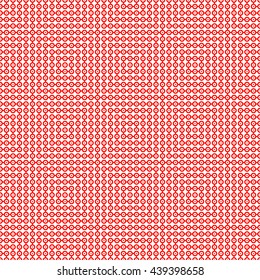 Seamless pattern with symmetric geometric ornament. Grill abstract background. Repeated circles wallpaper. Vector illustration