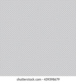 Seamless pattern with symmetric geometric ornament. Grill abstract background. Repeated circles wallpaper. Vector illustration