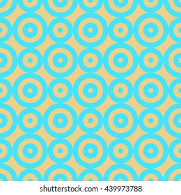 Seamless pattern with symmetric geometric ornament. Ripples abstract background. Repeated circles wallpaper. Vector illustration
