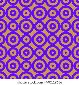Seamless pattern with symmetric geometric ornament. Ripples abstract background. Repeated circles wallpaper. Vector illustration