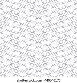 Seamless pattern with symmetric geometric ornament. Abstract repeated rhombuses and squares background. Wavy wallpaper. Vector illustration
