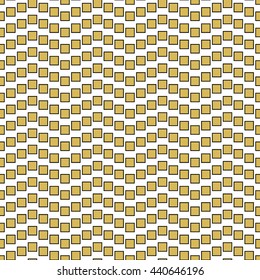 Seamless pattern with symmetric geometric ornament. Abstract repeated rhombuses and squares background. Wavy wallpaper. Vector illustration