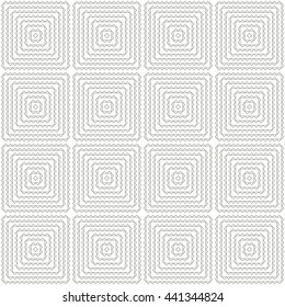 Seamless pattern with symmetric geometric ornament. Abstract repeated triangles background. Mosaic wallpaper. Vector illustration