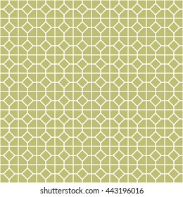 Seamless pattern with symmetric geometric ornament. Abstract repeated rhombuses and blocks background. Grill wallpaper. Vector illustration