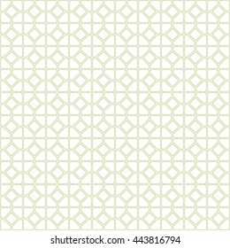 Seamless pattern with symmetric geometric ornament. Abstract repeated rhombuses and blocks background. Grill wallpaper. Vector illustration