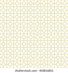 Seamless pattern with symmetric geometric ornament. Abstract repeated rhombuses and blocks background. Grill wallpaper. Vector illustration