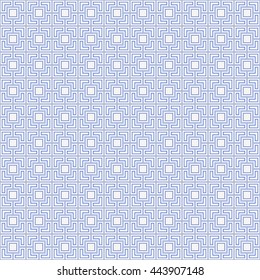 Seamless pattern with symmetric geometric ornament. Abstract repeated squares and blocks background. Grill wallpaper. Vector illustration