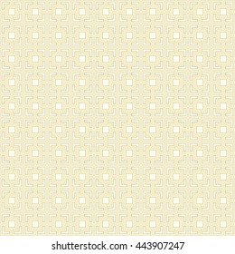 Seamless pattern with symmetric geometric ornament. Abstract repeated squares and blocks background. Grill wallpaper. Vector illustration