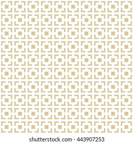 Seamless pattern with symmetric geometric ornament. Abstract repeated squares and blocks background. Mosaic wallpaper. Vector illustration
