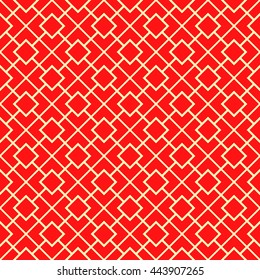 Seamless pattern with symmetric geometric ornament. Abstract repeated squares and blocks background. Mosaic wallpaper. Vector illustration