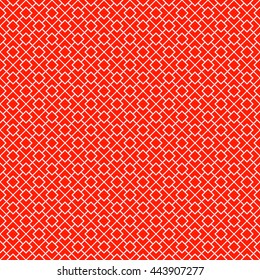 Seamless pattern with symmetric geometric ornament. Abstract repeated squares and blocks background. Mosaic wallpaper. Vector illustration