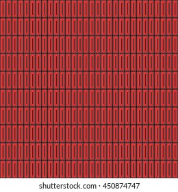 Seamless pattern with symmetric geometric ornament. Abstract background with red color squares. Repeated blocks wallpaper. Vector illustration