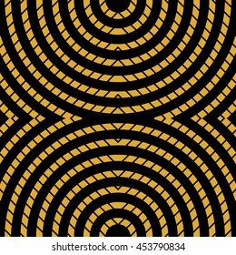 Seamless pattern with symmetric geometric ornament. Color circles and rhombuses abstract background. Creative wallpaper. Vector illustration