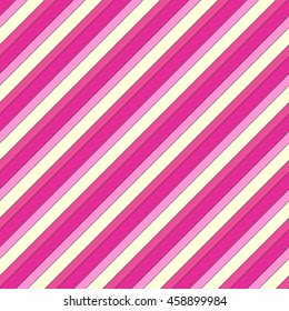 Seamless pattern with symmetric geometric ornament. Diagonal striped abstract wallpaper. Color line digital pattern for wrapping gift, scrapbook, fashion design, textile print. Vector illustration