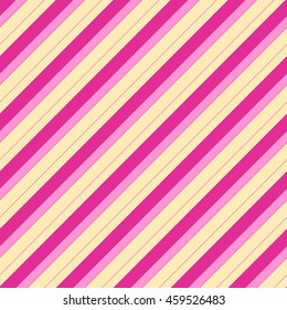 Seamless pattern with symmetric geometric ornament. Diagonal striped abstract wallpaper. Color lines digital paper for scrapbook, textile print, page fill. Vector illustration
