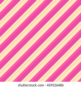 Seamless pattern with symmetric geometric ornament. Diagonal striped abstract wallpaper. Color lines digital paper for scrapbook, textile print, page fill. Vector illustration