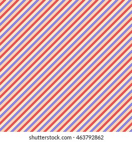 Seamless pattern with symmetric geometric ornament. Diagonal striped abstract wallpaper. Color lines digital paper for scrapbook, textile print, page fill. Vector illustration