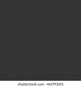 Seamless pattern with symmetric geometric ornament. Striped abstract background. Ethnic and tribal motifs. Repeated rhombuses wallpaper. Vector illustration