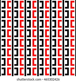 Seamless pattern with symmetric geometric ornament. Ethnic and tribal motifs. Repeated semi-squares and lines background. Creative wallpaper. Vector illustration 
