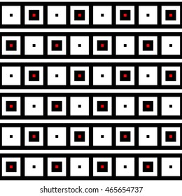 Seamless pattern with symmetric geometric ornament. Repeated squares and lines background. Creative wallpaper. Vector illustration 